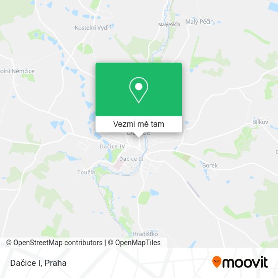 Dačice I mapa