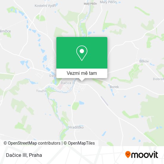 Dačice III mapa