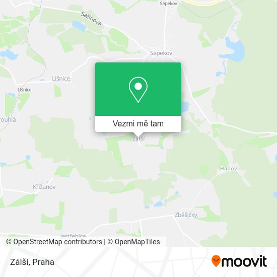 Zálší mapa
