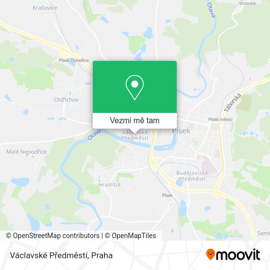 Václavské Předměstí mapa