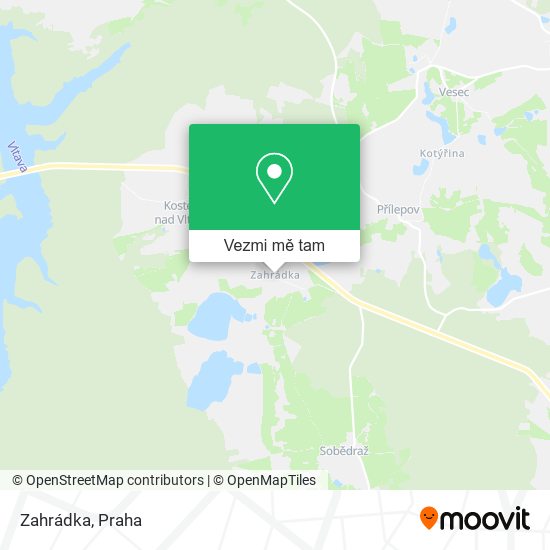 Zahrádka mapa