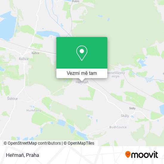 Heřmaň mapa