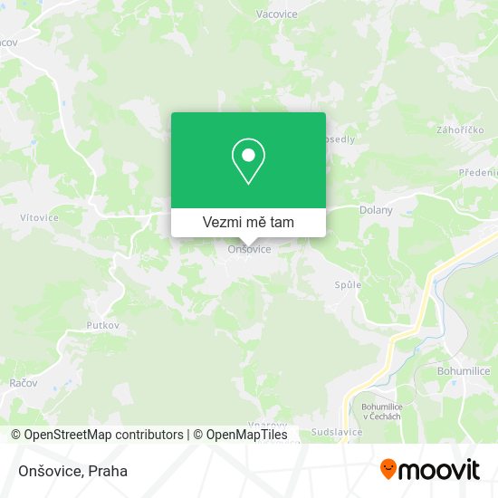 Onšovice mapa