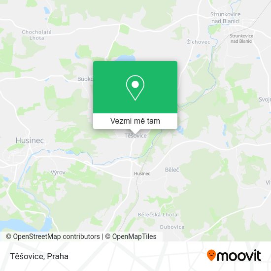 Těšovice mapa