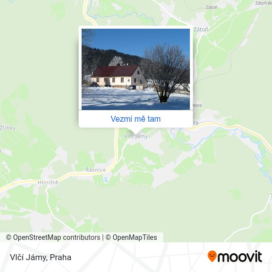 Vlčí Jámy mapa