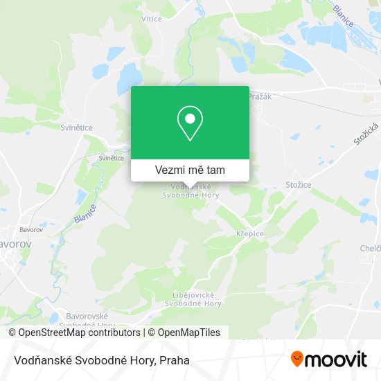 Vodňanské Svobodné Hory mapa