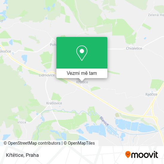 Křtětice mapa
