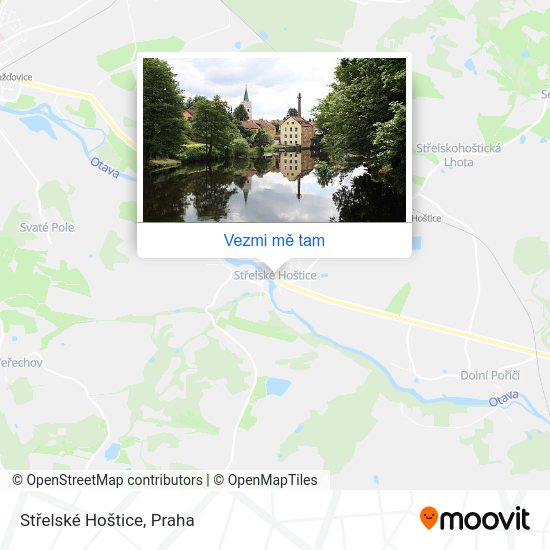 Střelské Hoštice mapa