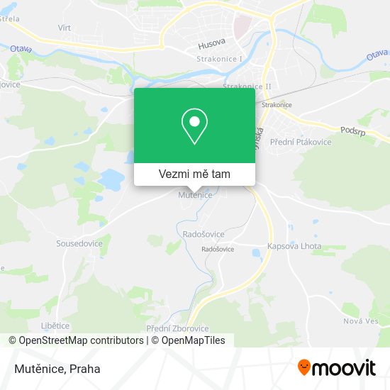 Mutěnice mapa