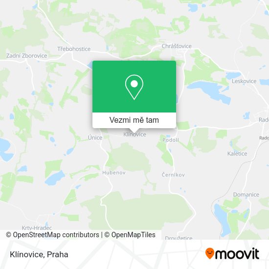 Klínovice mapa