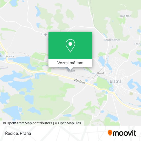 Řečice mapa