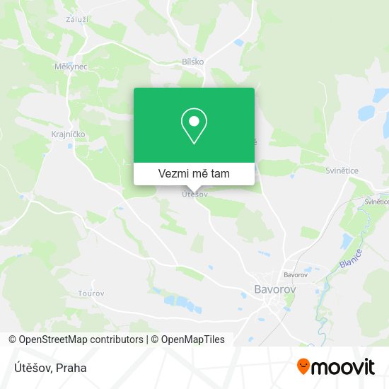 Útěšov mapa