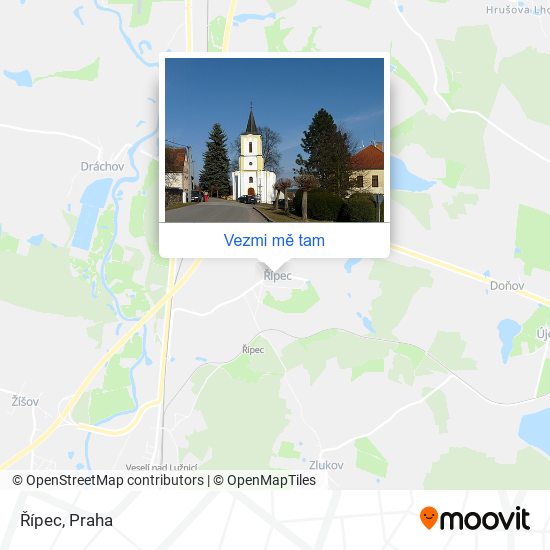 Řípec mapa