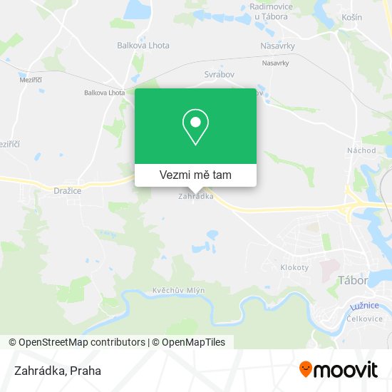 Zahrádka mapa