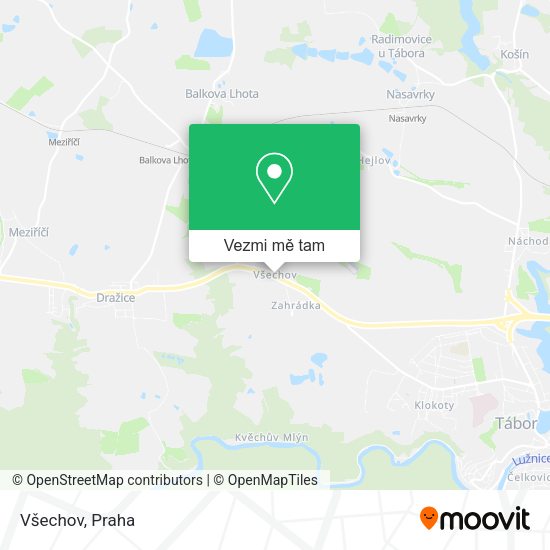 Všechov mapa