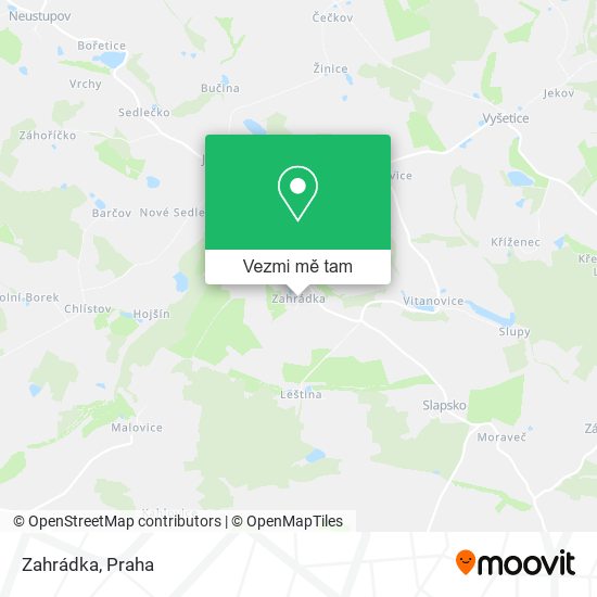 Zahrádka mapa