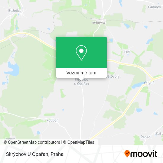 Skrýchov U Opařan mapa
