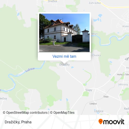 Dražičky mapa