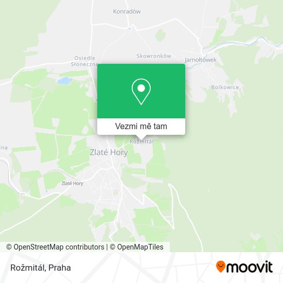 Rožmitál mapa