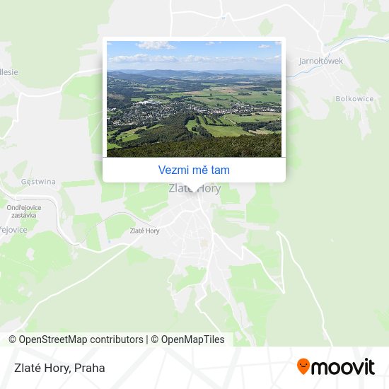 Zlaté Hory mapa