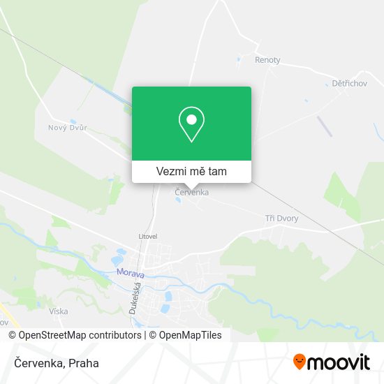Červenka mapa