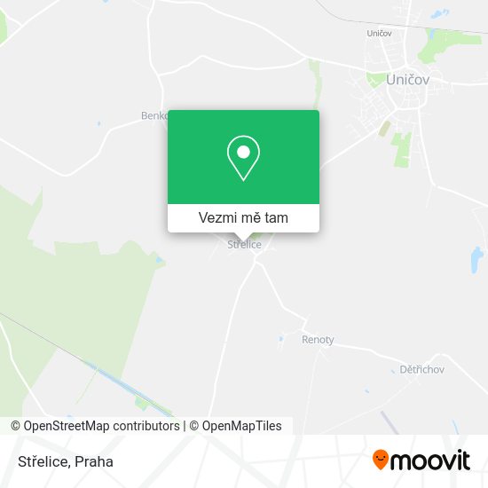 Střelice mapa