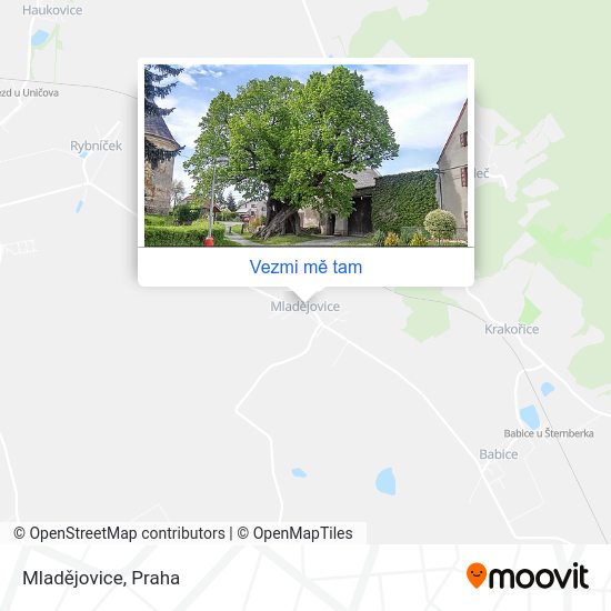 Mladějovice mapa