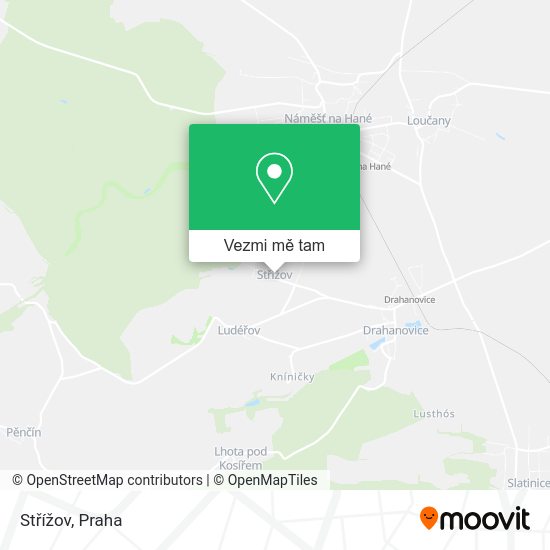 Střížov mapa