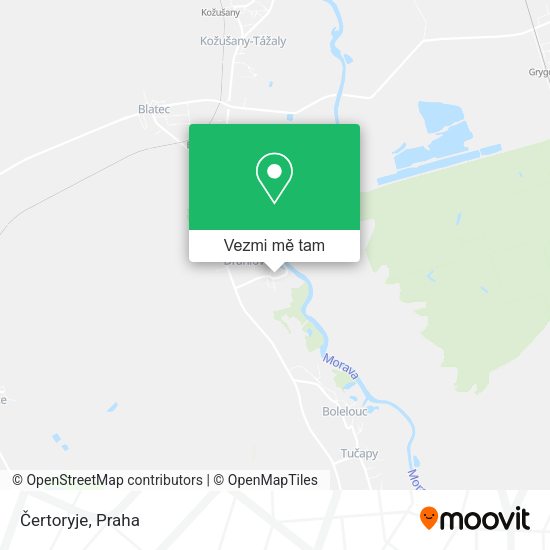Čertoryje mapa