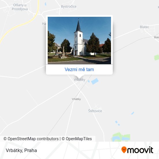 Vrbátky mapa