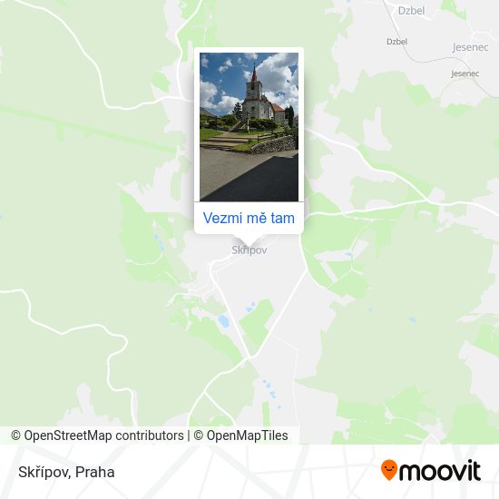Skřípov mapa