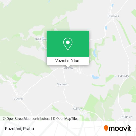 Rozstání mapa