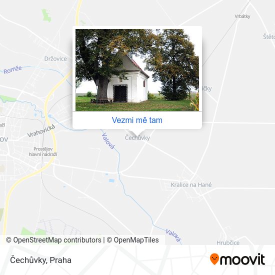 Čechůvky mapa