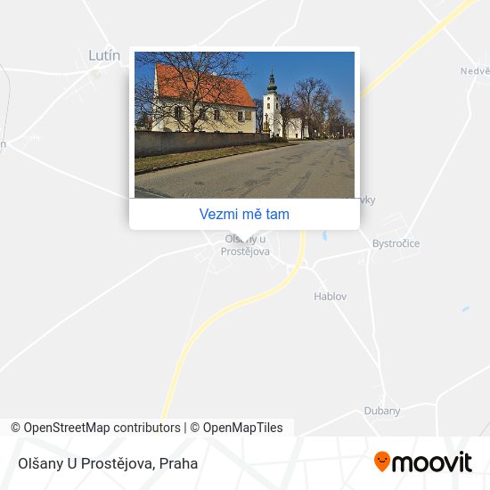 Olšany U Prostějova mapa