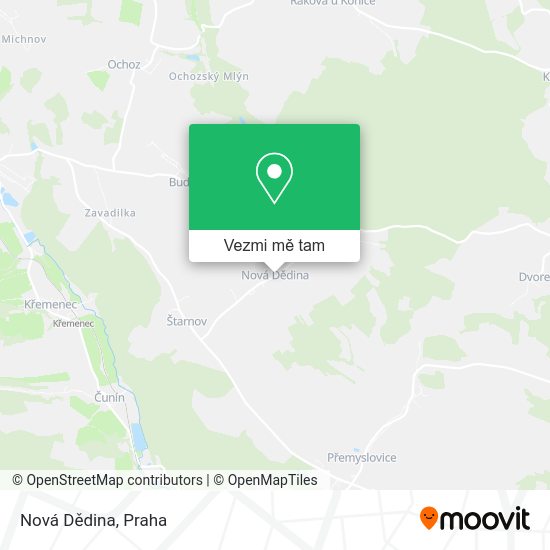 Nová Dědina mapa