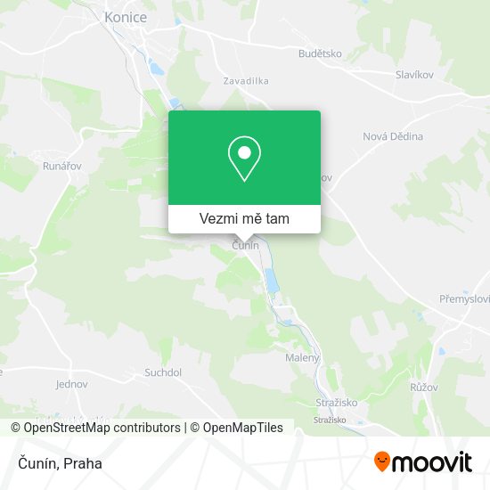 Čunín mapa