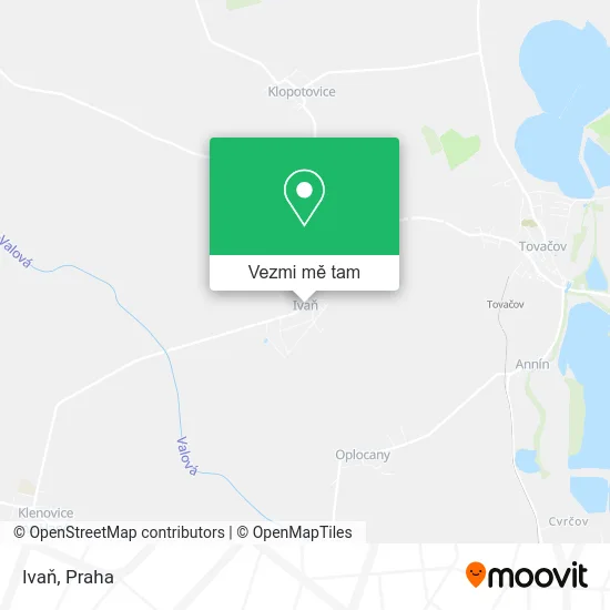 Ivaň mapa