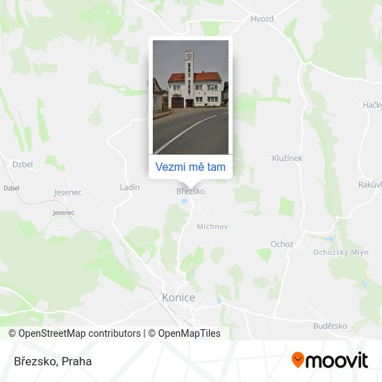 Březsko mapa