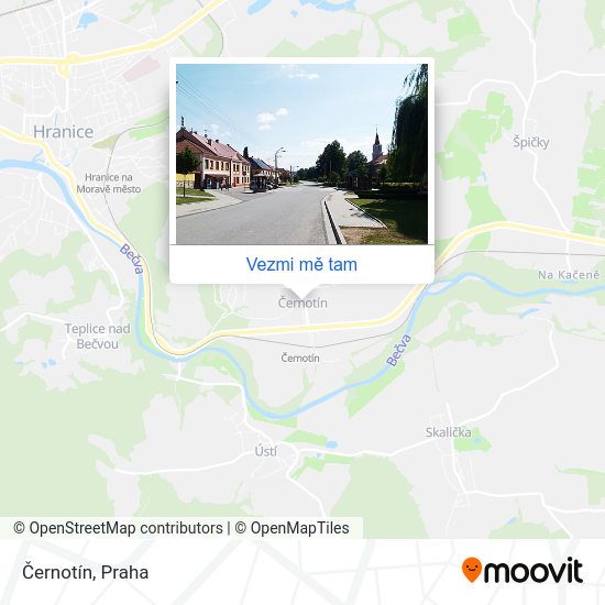 Černotín mapa