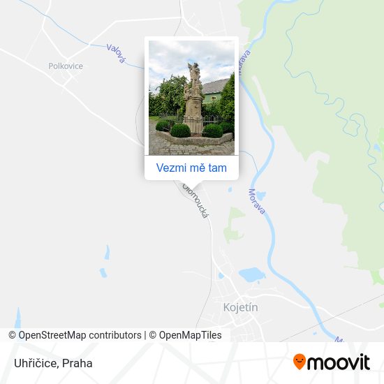 Uhřičice mapa