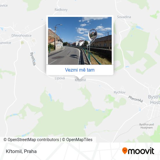 Křtomil mapa
