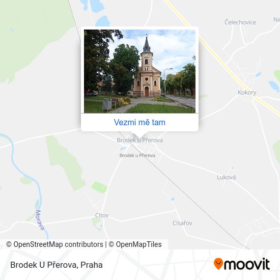 Brodek U Přerova mapa