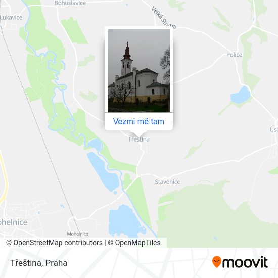 Třeština mapa