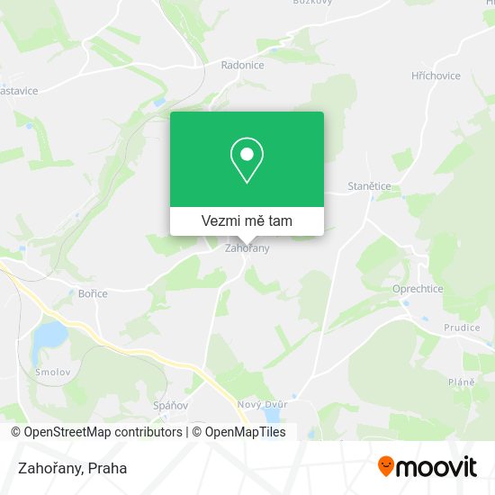 Zahořany mapa