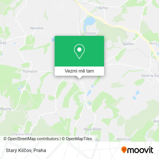 Starý Klíčov mapa