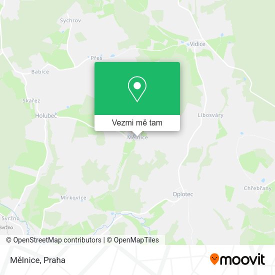 Mělnice mapa
