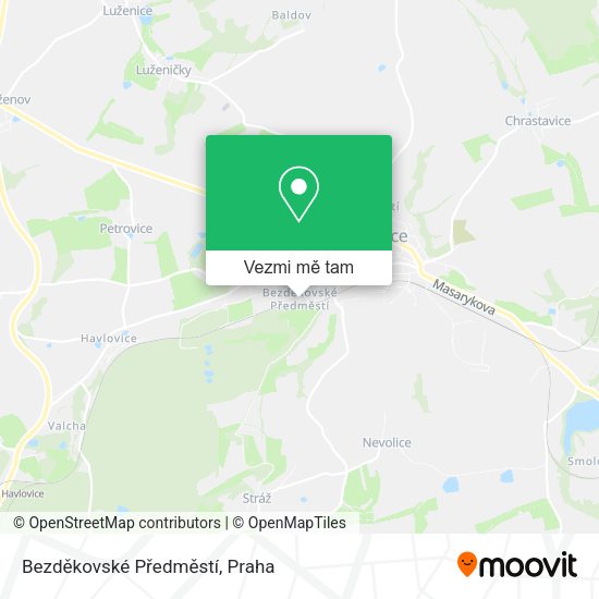 Bezděkovské Předměstí mapa