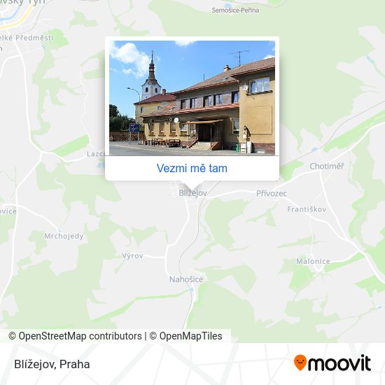 Blížejov mapa