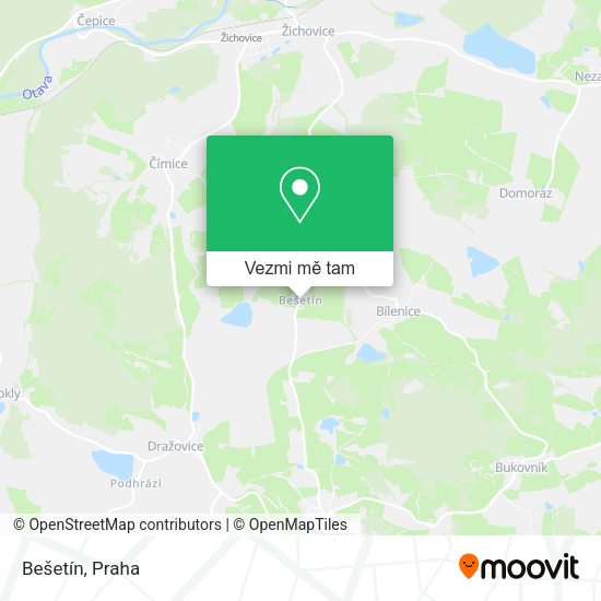 Bešetín mapa