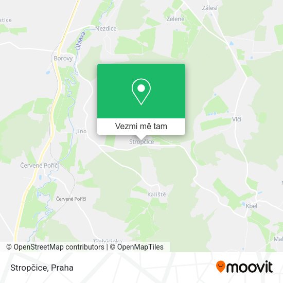 Stropčice mapa